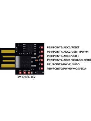 Bettyabecky Adet ATTINY85 Digispark I2C LED Rev.3 Kickstarter 5V Iıc Spı USB Geliştirme Kurulu 6 I/o Pin Arduino Için (Yurt Dışından)