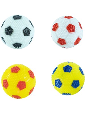 Erzi Oyuncak Top Işıklı Sesli Minik Toplar Oyun Topu Dörtlü Set 6 cm