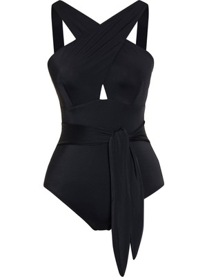 Sailor Moda Kadın Kemerli Çapraz Mayo Özel Tasarım Şık Model %80 Polyamide %20 Elastane