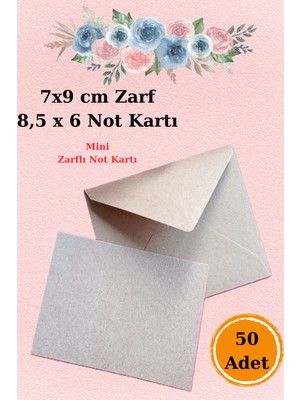Emtory Home 50 Adet Bohem Zarf & Kart Seti - Paketleme Kartı - Ambalaj Kartı - Tebrik Kartı