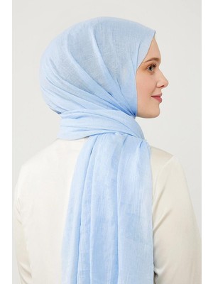 Levidor Bebe Mavisi Buruşuk Kumaş Hawai Şal