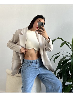 Minaaise Taş Oversize Blazer Ceket 24022