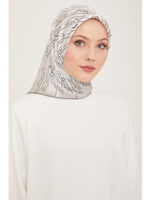 Armine Klasik Desenli Twill İpek Eşarp 24Ya9142 53 01