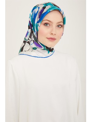 Armine Çiçek Desenli Twill İpek Eşarp 24Ya9153 52 04