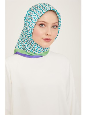 Armine Geometrik Desenli Twill İpek Eşarp 24Ya9151 4 51