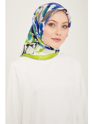 Armine Çiçek Desenli Twill İpek Eşarp 24Ya9153 52 81