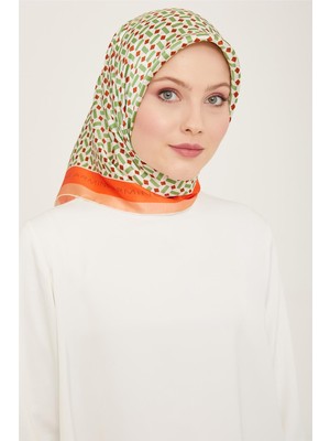 Armine Geometrik Desenli Twill İpek Eşarp 24Ya9151 4 34