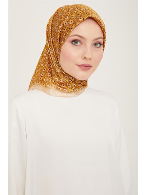 Armine Klasik Desenli Twill İpek Eşarp 24Ya9134 67 05