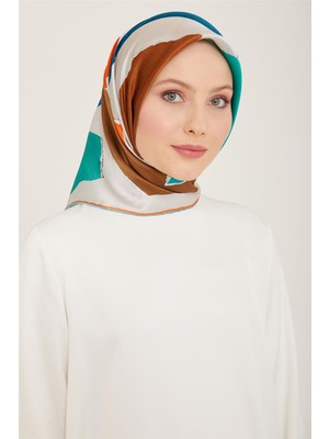Armine Geometrik Desenli Twill İpek Eşarp 24Ya9125 83 83