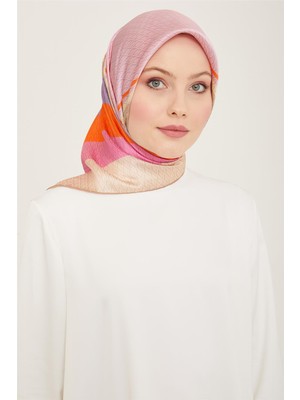 Armine Monogram Desenli Twill İpek Eşarp 24Ya9111 85 39