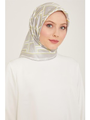 Armine Monogram Desenli Twill İpek Eşarp 24Ya9132 85 55
