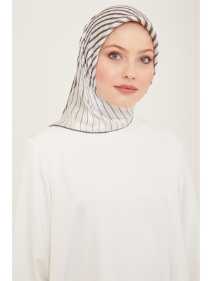 Armine Soyut Desenli Twill İpek Eşarp 24Ya9158 04