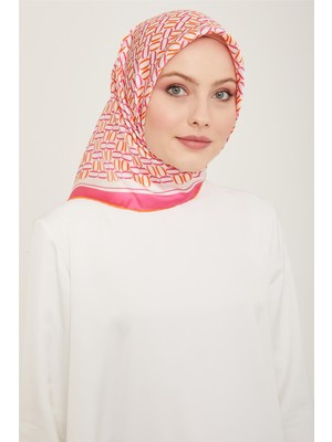 Armine Klasik Desenli Twill İpek Eşarp 24Ya9149 8 32