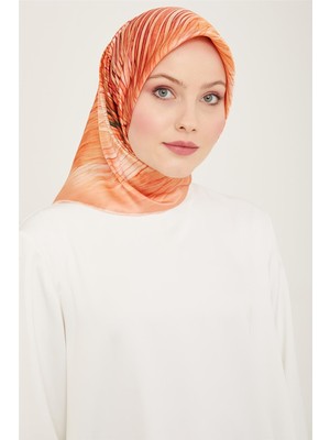 Armine Soyut Desenli Twill İpek Eşarp 24Ya9143 7 55