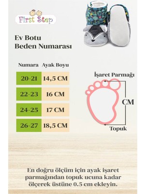 First Step F-819 Bordo Püsküllü Ev Botu