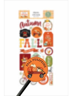 Piksel Grafik Sonbahar Temalı Sticker, Autumn Sticker