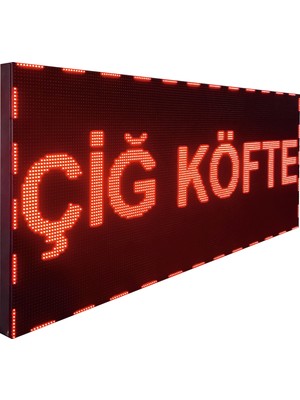 Ledeksis 32X128CM Led Tabela Kayan Yazı - Kırmızı -Tek Taraflı Wifi Kablosuz Haberleşme