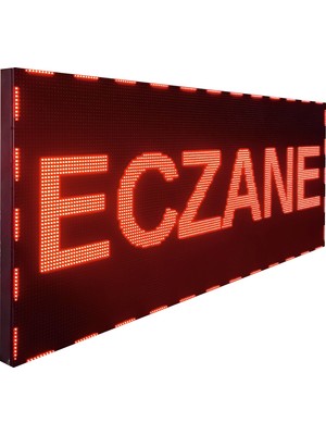 Ledeksis 32X128CM Led Tabela Kayan Yazı - Kırmızı -Tek Taraflı Wifi Kablosuz Haberleşme