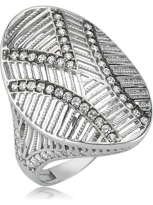 Gümüş Oval Bayan Yüzük