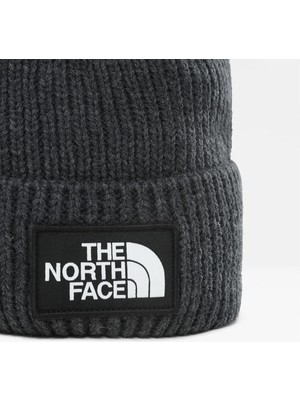 The North Face Tnf Logo Box Cuffed Beanıe Gri Unisex Bere NF0A3FJXDYY1