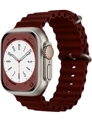 Dijimedia Apple Watch Uyumlu 41 mm 1/2/3/4/5/6/se/7/8/9ultra Ocean Kordon Kordon Mürdüm