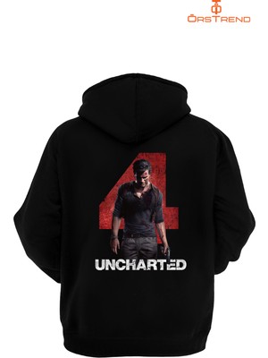 Ors Trend Uncharted 4 Kapşonlu 3 Iplik Sweatshirt