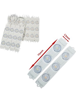 Baroka 10 Adet LED Parmak LED Modül 1.5W 2835 Smd Mercekligün Işığı