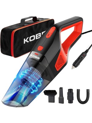 Kobb KBV12 Araç Süpürgesi 12VOLT/120WATT Yüksek Güçlü Performans ile Taşıma Çantası ve Aksesuar Seti