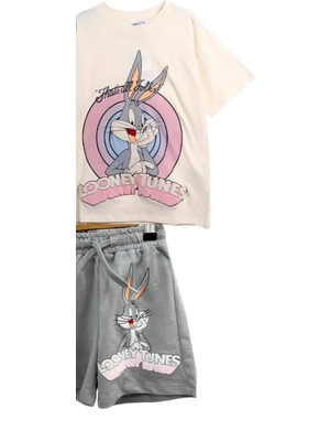 Lolli Boom Kids  Çocuk Looney Tunes Bugs Bunny Ve Arkadaşları Temalı  T-Shirt - Şort Takım