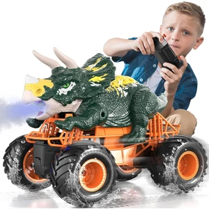 Uzaktan Kumandalı Dinozor Araba Oyuncakları Çocuk Boys Için 3-5 4-7, 2.4ghz Rc Dino Araba Oyuncakları Işıklı, Sesli ve Püskürtmeli, Kapalı Açık Tüm Arazi Elektrikli Rc Araba Oyunca (Yurt Dışından)