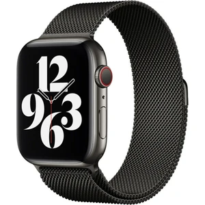 Apple Watch 44MM Metal Mıknatıslı Kordon - Siyah