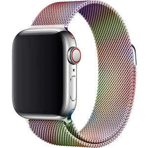 Apple Watch 42MM Metal Mıknatıslı Kordon - Rainbow