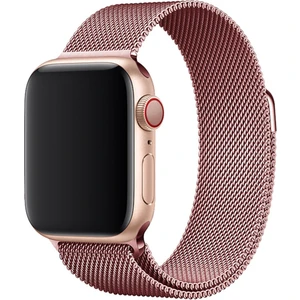 Apple Watch 44MM Metal Mıknatıslı Kordon - Rose