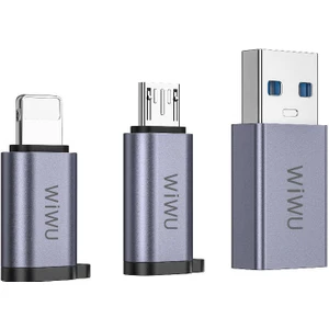 WI-C031 Concise Serisi 3in1 Type-C To Usb-A&type-C&lightning Adaptör Paketi
