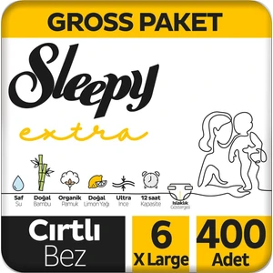 Extra Günlük Aktivite Gross Paket Bebek Bezi 6 Numara Xlarge 400 Adet