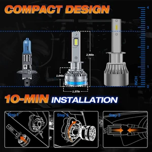 H1 Termitör 120W 28000 Lümen 6500K Süper Parlak LED Ampül