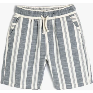 Chino Şort Beli Bağlamalı Cepli Pamuklu