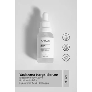 Known Yaşlanma Karşıtı Serum 30 ml biotechnology Active+provitamin B5+hyaluronic Acid+collagen