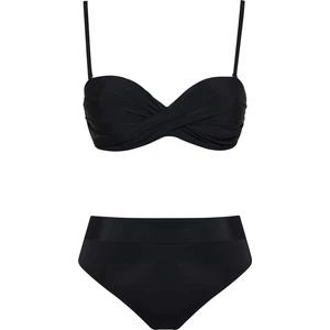 Sailor Moda Dönmeli Yüksek Bel Bikini Takım