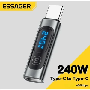 240W Type-C To Type-C Hızlı Adaptör Çevirici  CE/FC/ROHS Lisanslı Göstergeli Son Nesil Teknoloji