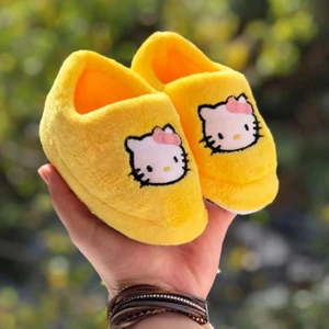 Mychild Hellokity Figürlü Kız Çocuk Panduf ,kaydırmaz Taban  Ev Ayakkabısı , Anaokulu Kreş Ayakkabısı