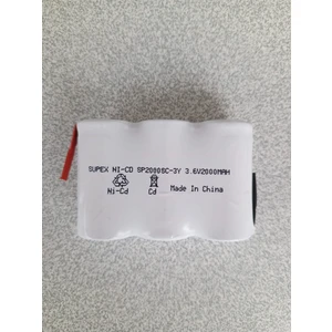 3.6VOLT 2000MAH - 3'lü Yanyana Şarjlı Süpürge Pili SP2000