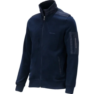 Erkek Standart Fit Kol Cepli Fermuarlı Lacivert Sweatshirt