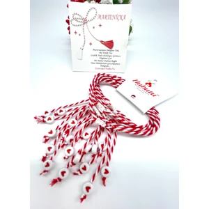 10’lu Kalpli Yılbaşı Hediyelik Kartlı Jelatinli Marteniçka Bilekliği Seti