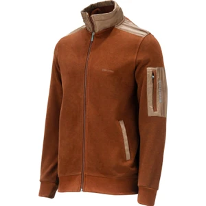 Erkek Standart Fit Kol Cepli Fermuarlı Kiremit Sweatshirt