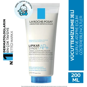 La Roche-Posay Lipikar Syndet AP+ Bebek - Çocuk Yetişkin Vücut Yıkama Jeli Çok Kuru ve Atopiye Eğilim Gösterebilen Ciltler 200 ml