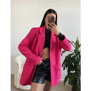 Fuşya Oversize Blazer Ceket 24022