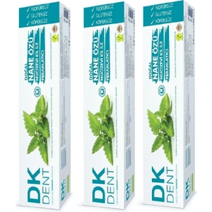 DK Dent Nane Özlü Diş Macunu Ferahlatıcı Etki 75 ml X3 Adet Florürsüz