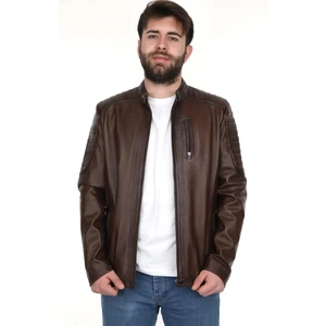 Ege Deri %100 Hakiki Kuzu Derisi Fındık  Kahve Erkek Mont