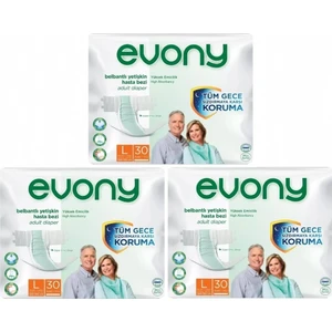 Evony Hasta Bezi Yetişkin Bel Bantlı Tekstil Yüzey L-Büyük 30 x 3 Adet